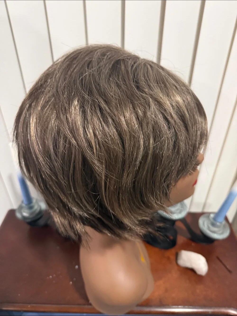 Short Layered Pixie Wig in Ash Brown #118